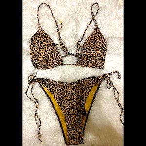 Leopard Swimsuit (features Gold Hardware)